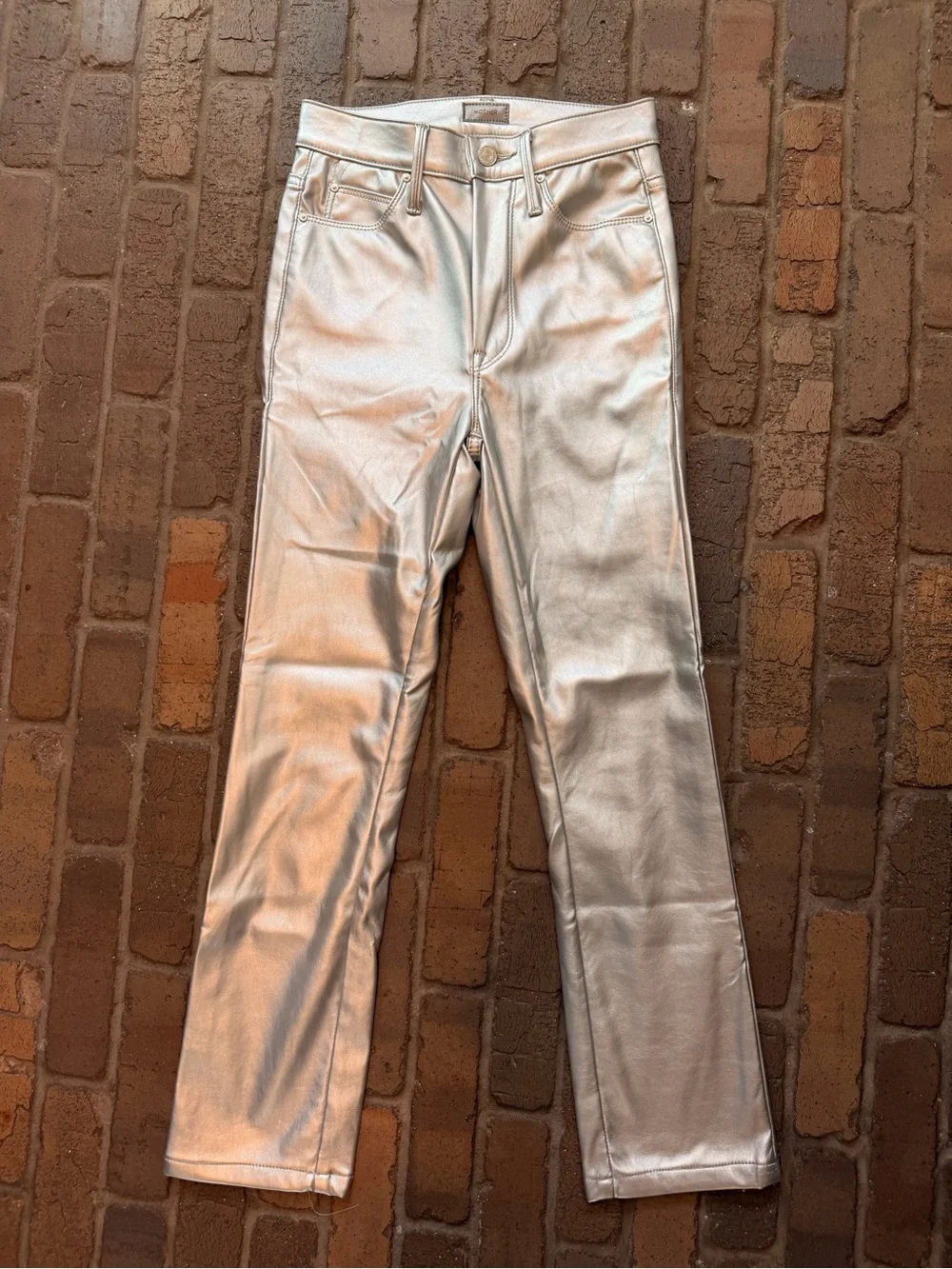 MOTHER Silver Straight-Leg Jeans